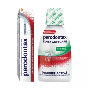 Parodontax Whitening + Apa de gura 300ml