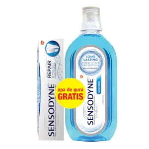 Sensodyne Repair & Protect + Apa de gura Cool Mint 500ml