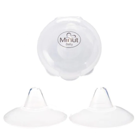 Protectii silicon Minut Baby pentru mamelon, 2 buc /cutie, marime universala