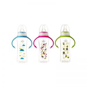 Biberon cu Manere 250 ML si Tetina Silicon 6+ luni