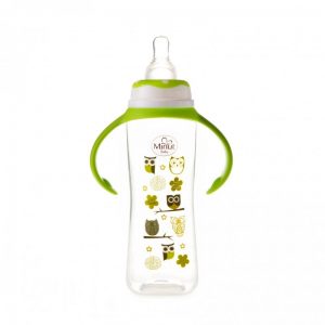 Biberon cu Manere 250 ML si Tetina Silicon 6+ luni