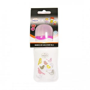 Minut Biberon Gat Larg 150 ML Cu Tetina Silicon 0+
