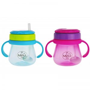 Cana Anticurgere Minut cu Pai Mobil, 250 ML, 6+