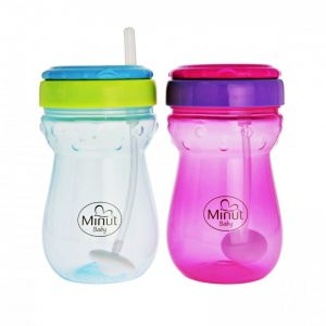 Cana Anticurgere Minut cu Pai Mobil, 360 ML, 6+