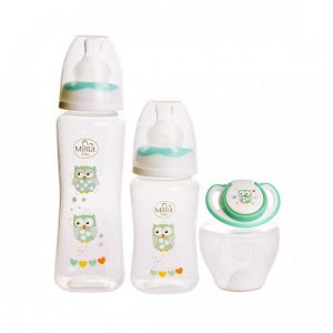 Set 2 Biberoane 125 Ml, 250 Ml  + Suzeta in Cutie Sterilizare 0+ luni