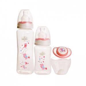 Set 2 Biberoane 125 Ml, 250 Ml  + Suzeta in Cutie Sterilizare 0+ luni