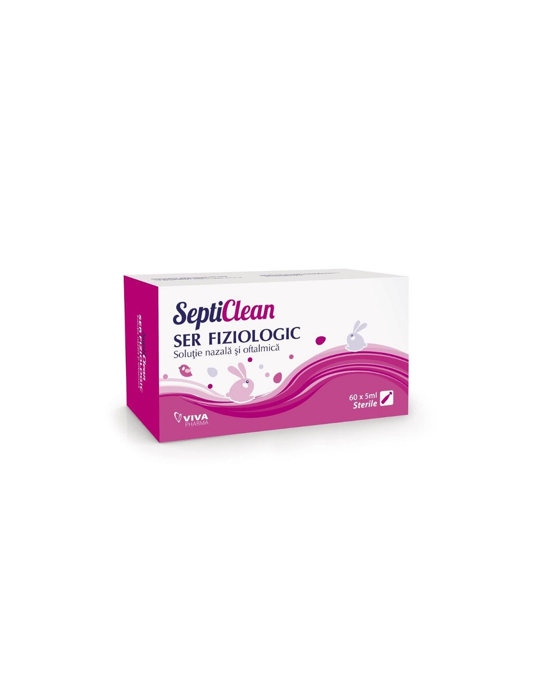 SeptiClean Ser fiziologic 5ml, 20 monodoze, Viva Pharma