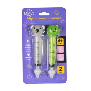 Set 2 Irigatoare Nazale cu Figurina – Minut Baby