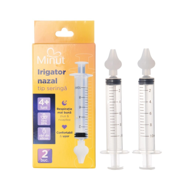 Set 2 Bucati Irigator Nazal Tip Seringa 10ml +4 Luni - imagine 3
