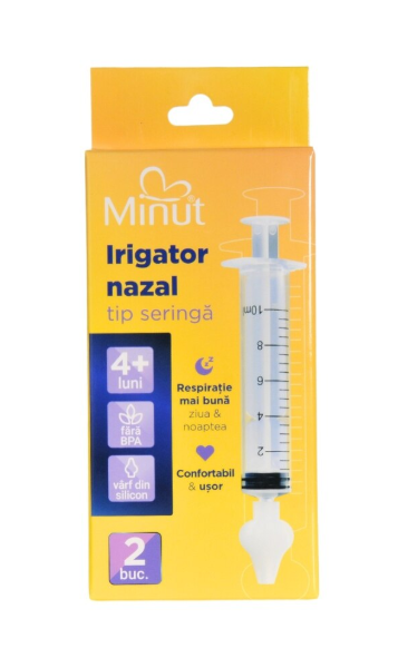 Set 2 Bucati Irigator Nazal Tip Seringa 10ml +4 Luni - imagine 2