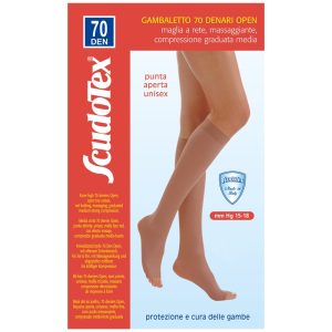 ScudoTex Ciorapi Compresivi 70DEN- Genunchi – Varf Deschis – COD 824