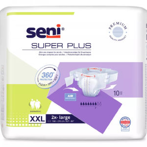 Seni Scutece Super Plus – EXTRA-EXTRA LARGE -10 bucati – 7 Picaturi