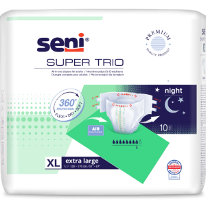 Seni Super Trio – Extra Large – Scutece Incontinenţă x 10 buc – 8 Picaturi