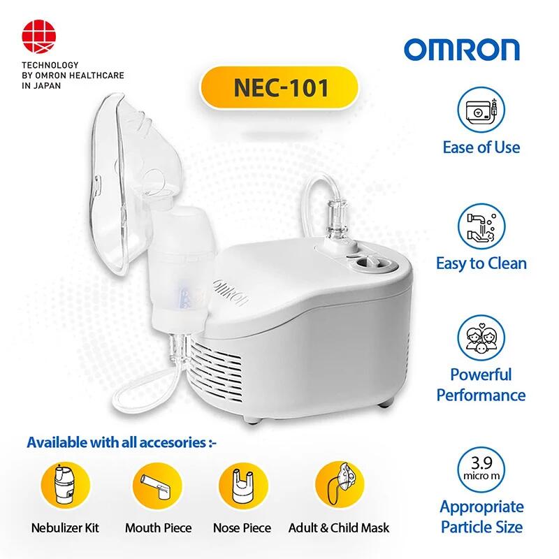 Omron NE-C101 Nebulizator cu compresor/Aparat aerosoli(Copii si Adulti) - imagine 3
